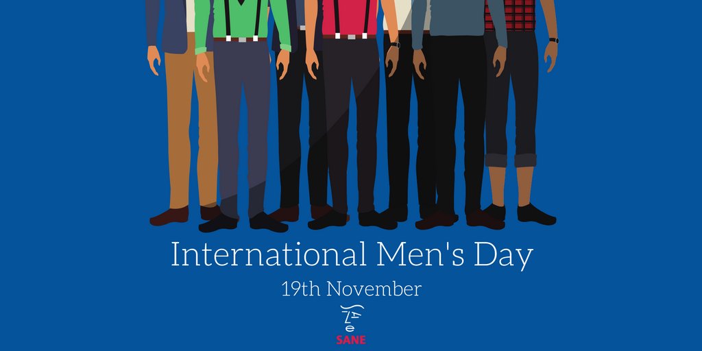 CharitySANE's tweet photo. Men, listen up! Today is #InternationalMensDay and at SANE, we think it is so important you use today to talk about your #mentalhealth and to give yourself time to feel. RT to share this message! https://t.co/DfJN2IQ2S1