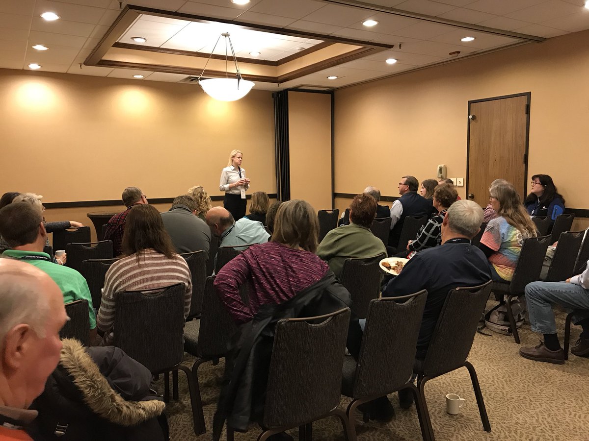 MNFarmersUnion's tweet photo. Thanks to our excellent speakers at this morning's breakout sessions! Barbara Patterson presented on FSMA, Anne Steckel on renewable energy and Rob Larew and @ThommyPetersen on dairy. #MFU2017 https://t.co/NOjS7IPJ1J
