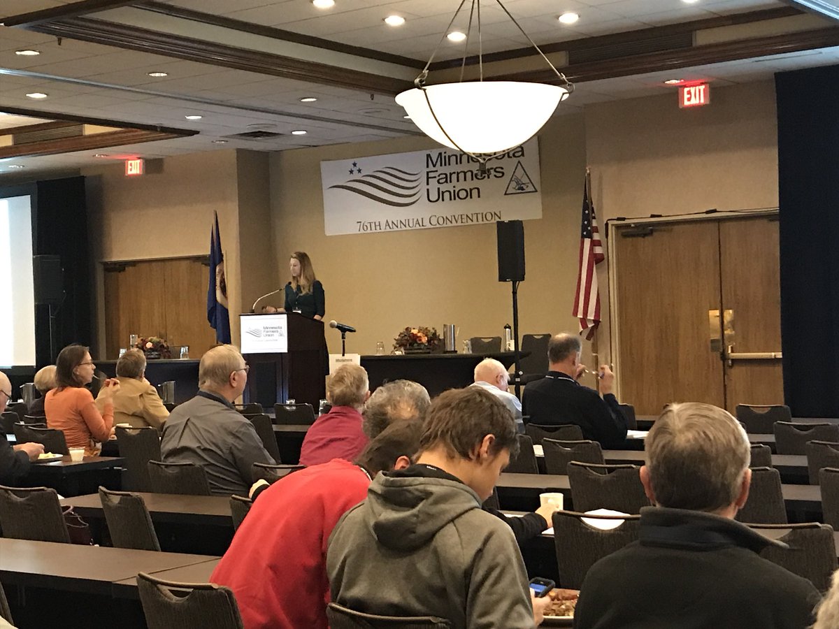 MNFarmersUnion's tweet photo. Thanks to our excellent speakers at this morning's breakout sessions! Barbara Patterson presented on FSMA, Anne Steckel on renewable energy and Rob Larew and @ThommyPetersen on dairy. #MFU2017 https://t.co/NOjS7IPJ1J