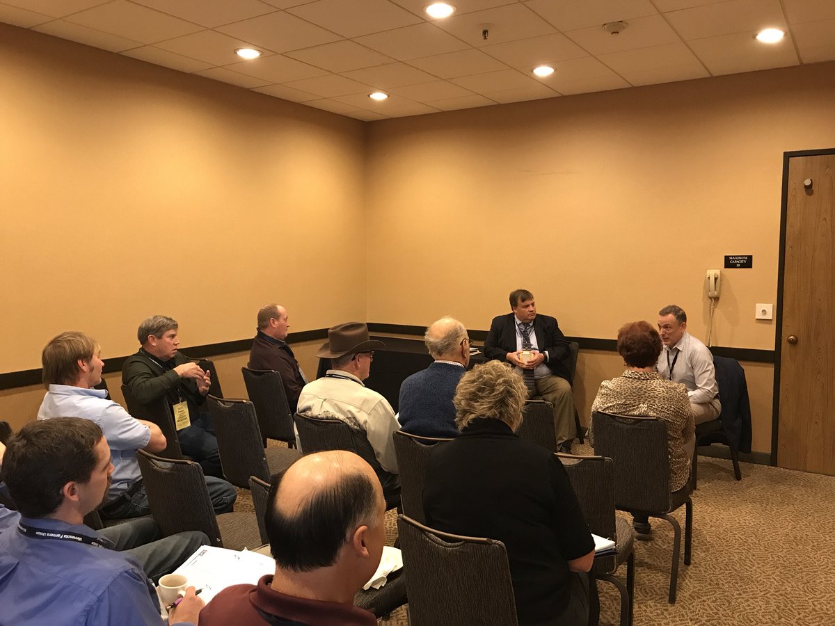 MNFarmersUnion's tweet photo. Thanks to our excellent speakers at this morning's breakout sessions! Barbara Patterson presented on FSMA, Anne Steckel on renewable energy and Rob Larew and @ThommyPetersen on dairy. #MFU2017 https://t.co/NOjS7IPJ1J