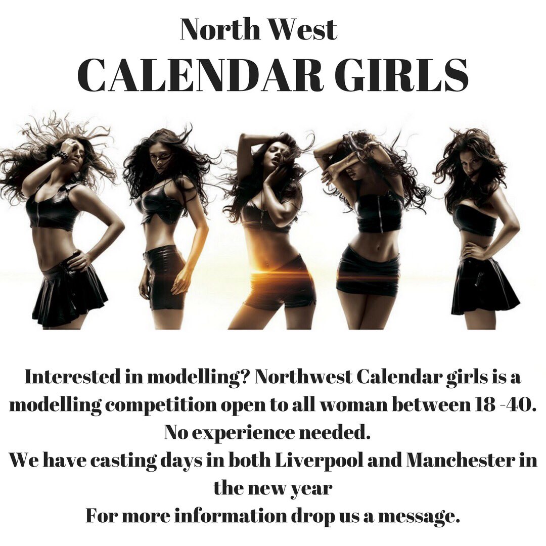 nwcalendargirls's tweet photo. Northwest Calendar Girls is a modelling competition open to all woman aged between 18 - 40 We are holding casting days in Liverpool and Manchester in the new year. No experience needed. All shapes and sizes welcome. Free to enter. DM us for more info. https://t.co/8MeTN44wTA