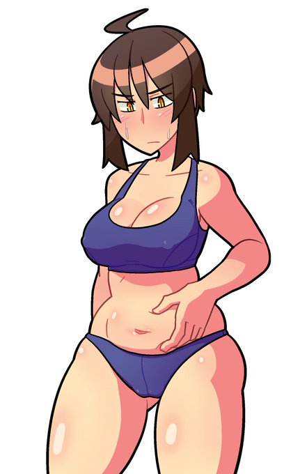 顔はイケメンだけど体はだらしない女の子 