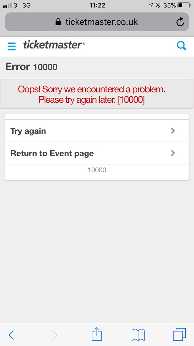 BrookeWalker9's tweet photo. @TicketmasterUK so annoying. https://t.co/KH98Fu9eQO