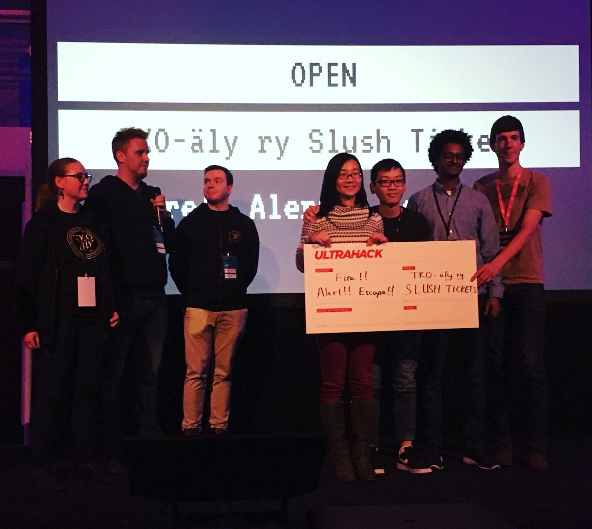Yeah! The winners of #esh17 win the open track at #Ultrahack