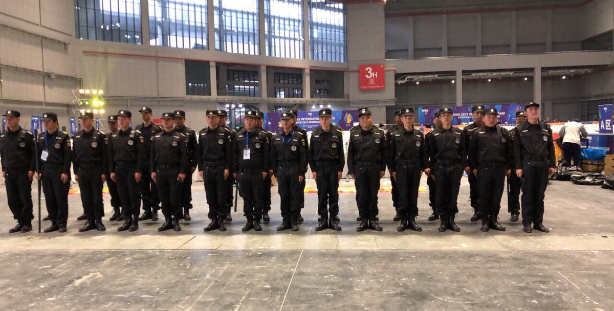 VISSDigitalTech's tweet photo. Closing ceremony and making friends with the Chinese Police. @steph_bernier01 @VISS_UAE @kris_calder_ @VISS_UAE #VISS #WER2017 #VISSWER2017 https://t.co/fv9bmcgsUU