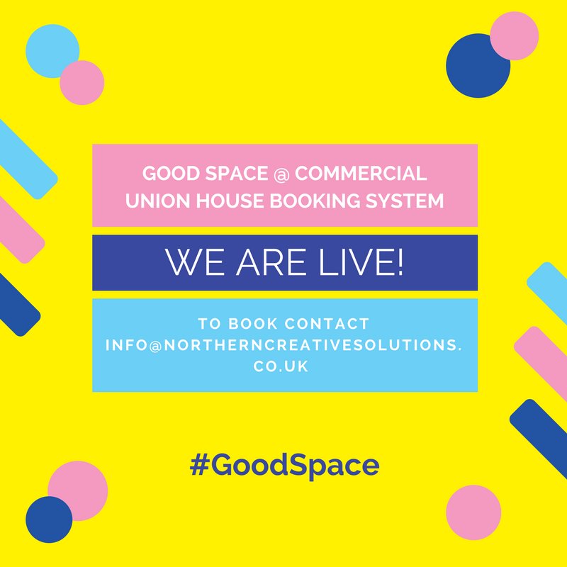 Hosting meetings is kind of our thing &amp; our booking system for our new venue, <a href="/GoodSpaceNE/">GoodSpaceNE</a>, is now live! Email us to book now, we'd love to host you!