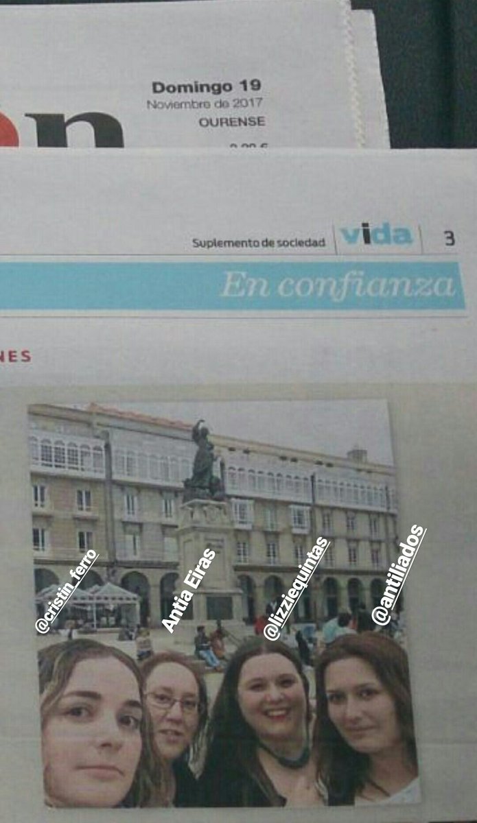 antiliados's tweet photo. Hoy mi hermana de otra madre sale en el periódico de Orense, y me he llevado la sorpresa de verme en una de las imágenes escogidas junto a grandes compañeras 😍

Recordando momentos especiales #lalocadelaescoba 🤘 https://t.co/RpUzmSqC3C