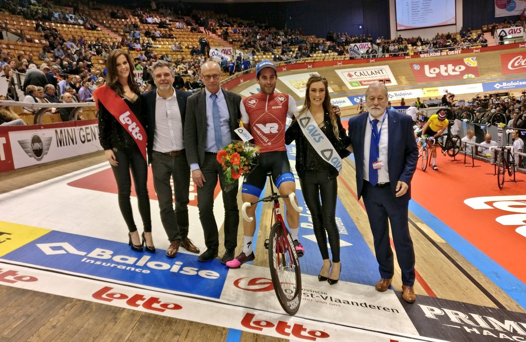 zesdaagseGent's tweet photo. First race of the final day (pointsrace) is won by 🇨🇭 @t_marguet 👌

#Ghent6day #ZesdaagseGent https://t.co/vdl3Cdy4iR