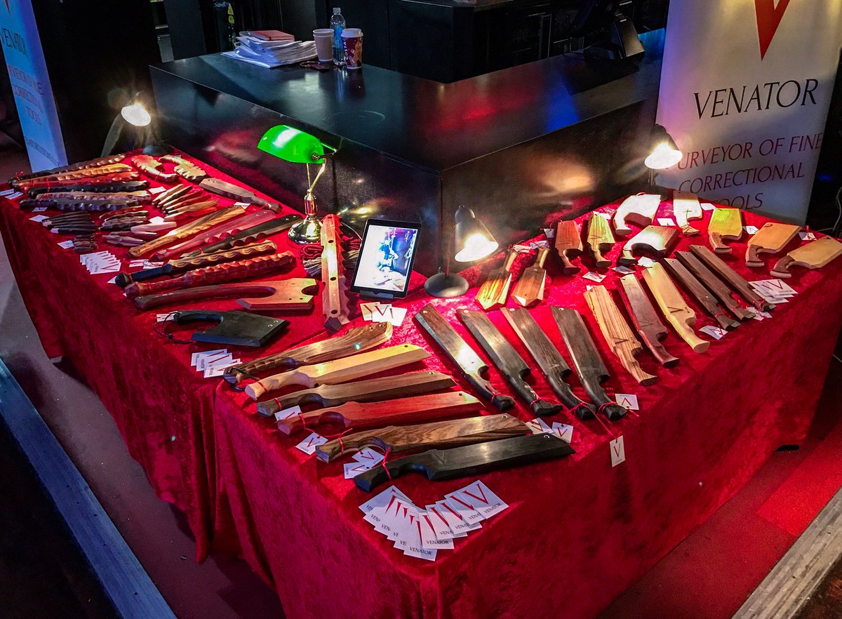 VenatorCustoms's tweet photo. Full stall at the @BBBFetishBazaar today - come see me for all your kinky xmas goodness! #bdsm #sale #fetish #kink #spanking https://t.co/ajZhlbiDWI
