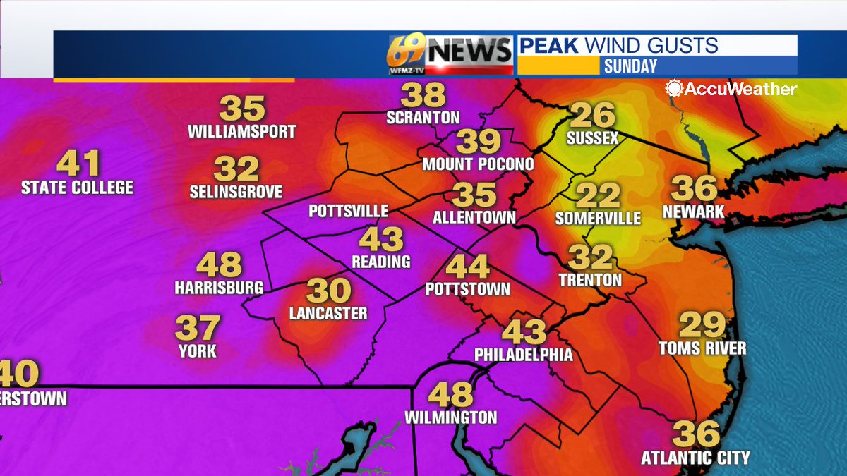 Strongest wind gusts so far this morning.  Wind advisory continues for continued gusts to 45mph through this afternoon.