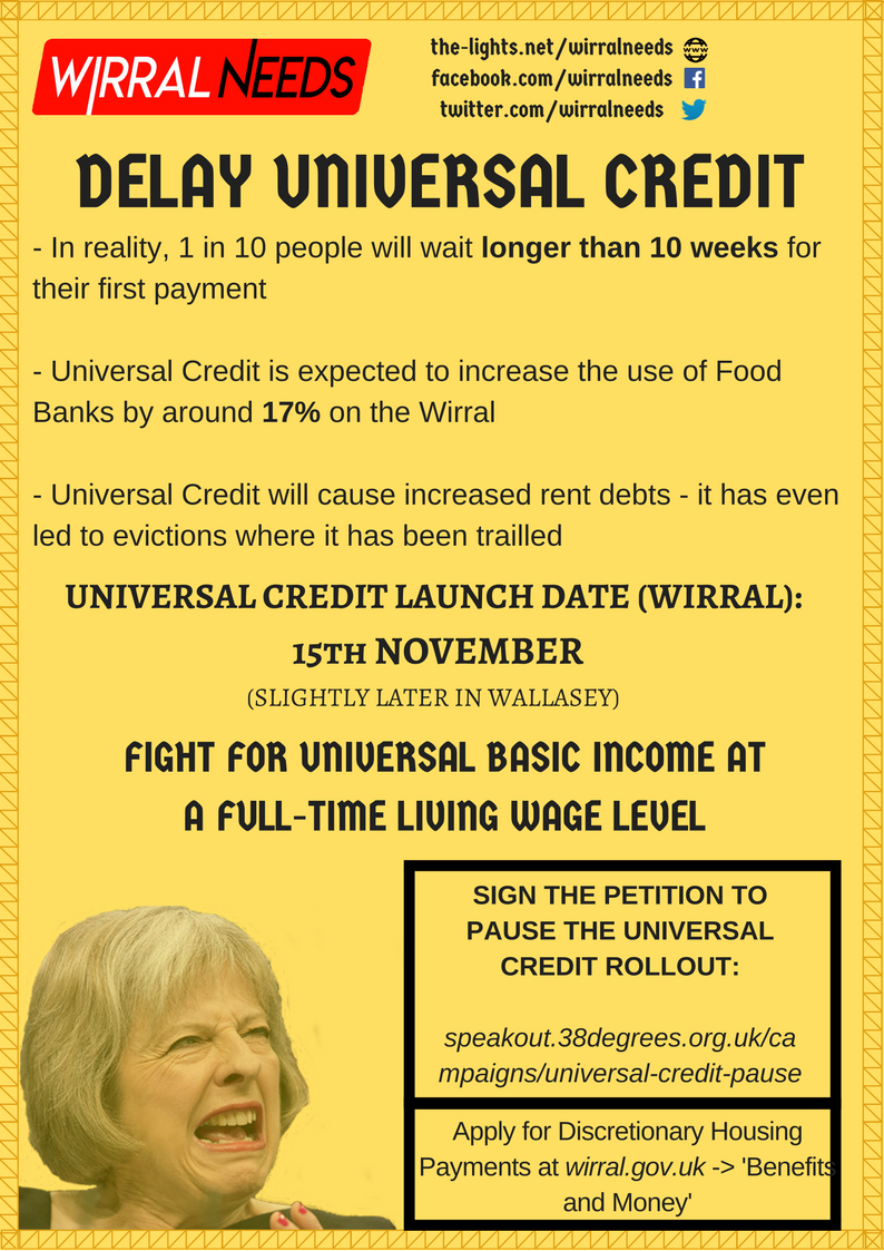 wirralneeds's tweet photo. Not that it needs saying, but Wirral Needs are OPPOSED to and are campaigning against this Universal Credit being pushed forward by the Tories.

https://t.co/RNGsc1XehA https://t.co/2CKo42jBD8