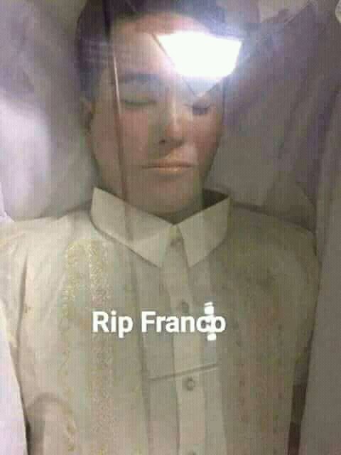 cuhrill_rose's tweet photo. Yung mukha niya, hindi maaliwalas. It just means that, hindi pa siya Handa. Hindi niya pa tanggap ang kinahinatnan ng buhay niya. #RIPFranco 😔 https://t.co/iQJ7b1K3tO
