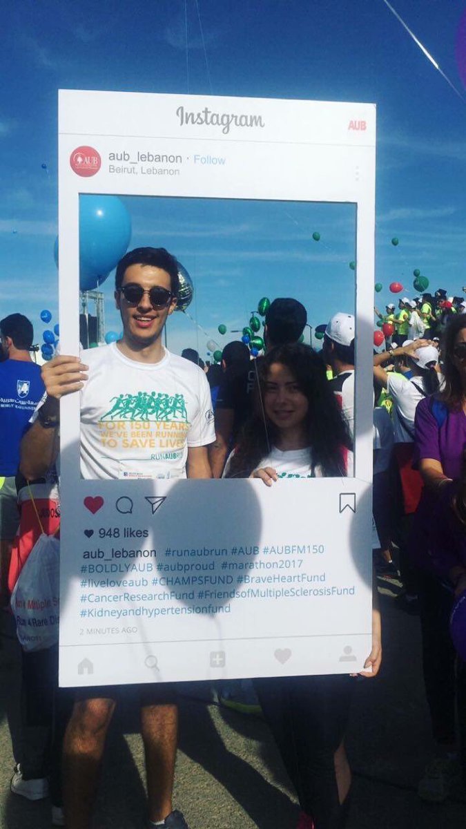 AUB_Lebanon's tweet photo. High five to everyone who made it to @BeirutMarathon #AUB #runaubrun https://t.co/Kt3a5MuVNv