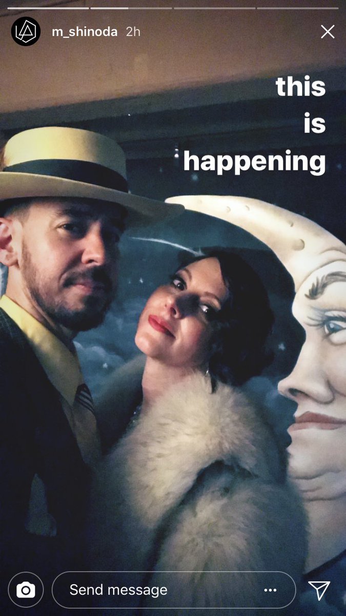 AnnaShinoda's tweet image. Maybe my favorite picture of the night. This year has been shitty. But friends surround me in love everyday... and extra love for my birthday. For that I am eternally grateful. (PS thanks for playing along &amp;amp; showing up in full force for the 40s. My buddies are the best)