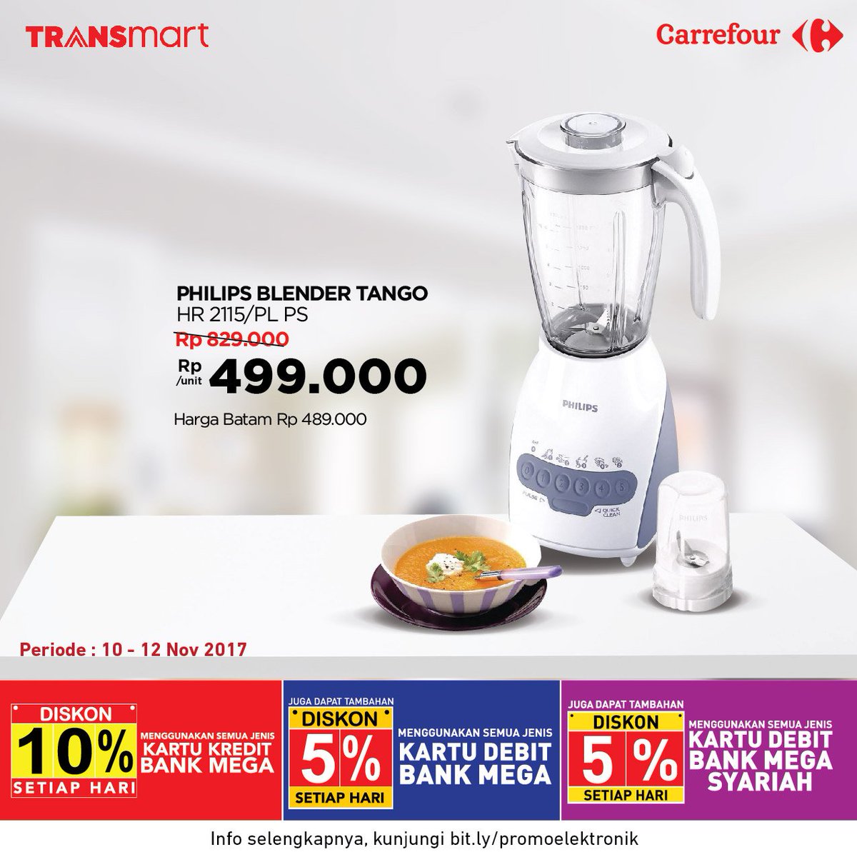 Transmart_IND's tweet photo. TURUN HARGA! Dapatkan Mixer dan Blender PHILLIPS dengan harga spesial di #PromoTransmartCarrefour. Klik https://t.co/ehRb18OoxB https://t.co/QGEUeTuy9V