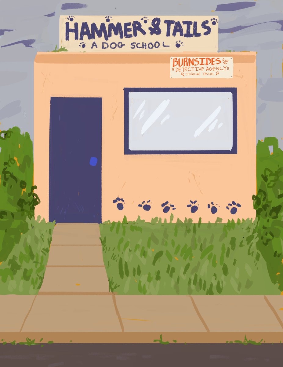 MagsAndAngo's tweet photo. "I mostly go to school but when I'm home I take cases!" 
"He has his own office at the Hammer and Tails, so he's not just out in the world alone taking on bad guys. I've got his back!" https://t.co/V8FcAWDgzi