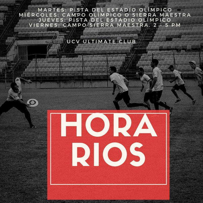 UcvUltimate's tweet photo. Horarios de entrenamiento ucv https://t.co/8X2U1yWNjW