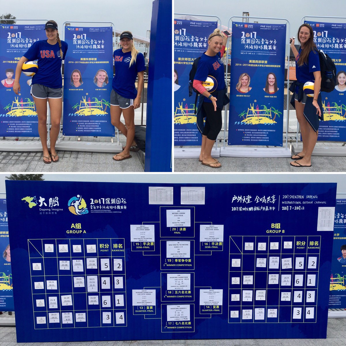 USAVBeach's tweet image. An all American final at 3 PM for the CBNT in #Shenzhen international in #China Martin-Cannon v Howard-Quiggle #usavbeachhp @usavolleyball