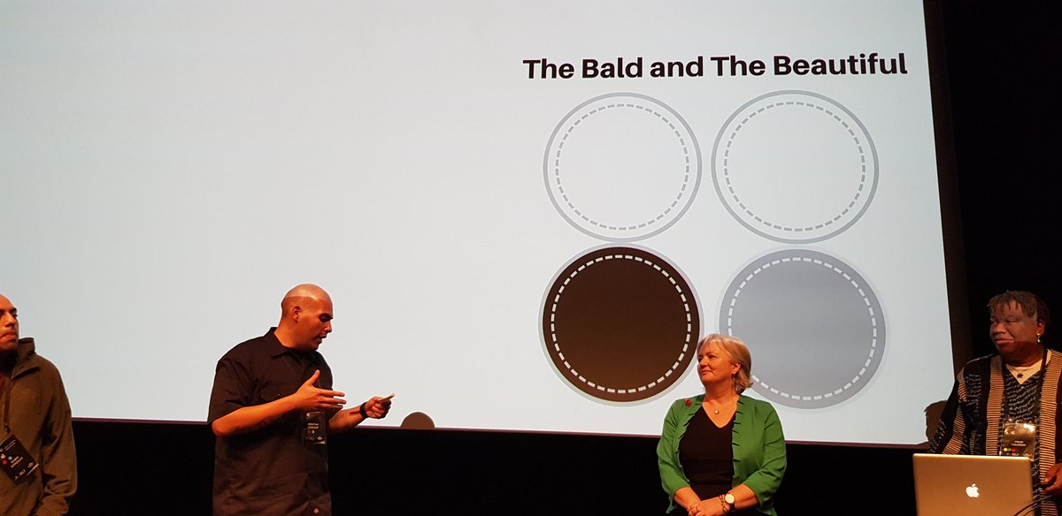 MishManners's tweet photo. The Bald and the Beautiful shows us their online #platform & accompanying #incubator for the Aus Council funded #works. #ArtScreenHack #hackathon #innovation #startup #startups #accelerator #hack #innovate #create #build #entrepreneur #workshop #Entrepreneurs https://t.co/ZB7geRh3s8