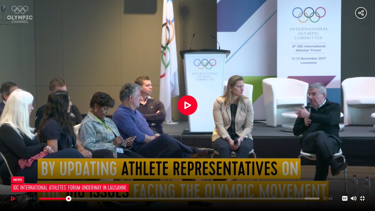 VIDEO: #Q&amp;A with IOC President Thomas Bach kicked off an exciting first day at the International #AthletesForum #Athlete365 hub.olympic.org/news/iaf-day-1/