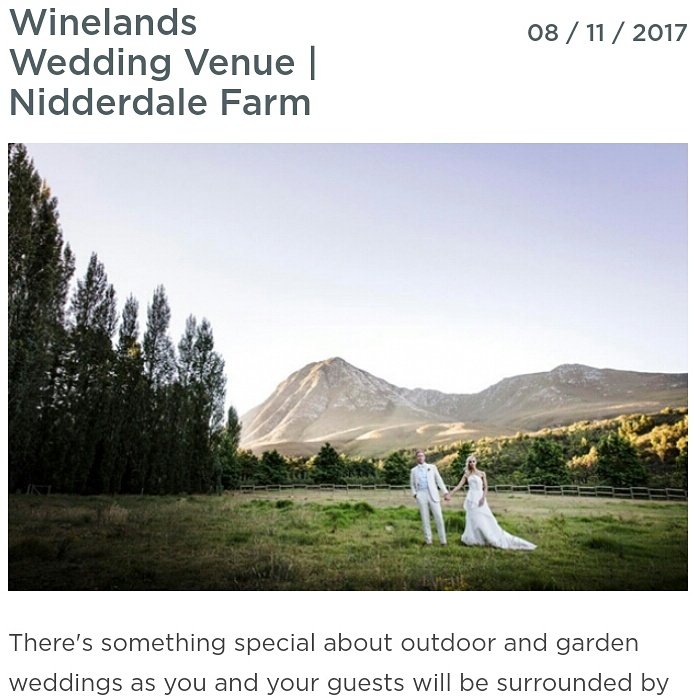 A must-read focusing on a new wedding venue - and the perfect garden/outdoor venue: Nidderdale Farm

New blog live on the site:
Winelands Wedding Venue: Nidderdale Farm

A must-read focusing on a new wedding venue - and the perfect garden/outdoor venue.

#wedding #weddingvenue
