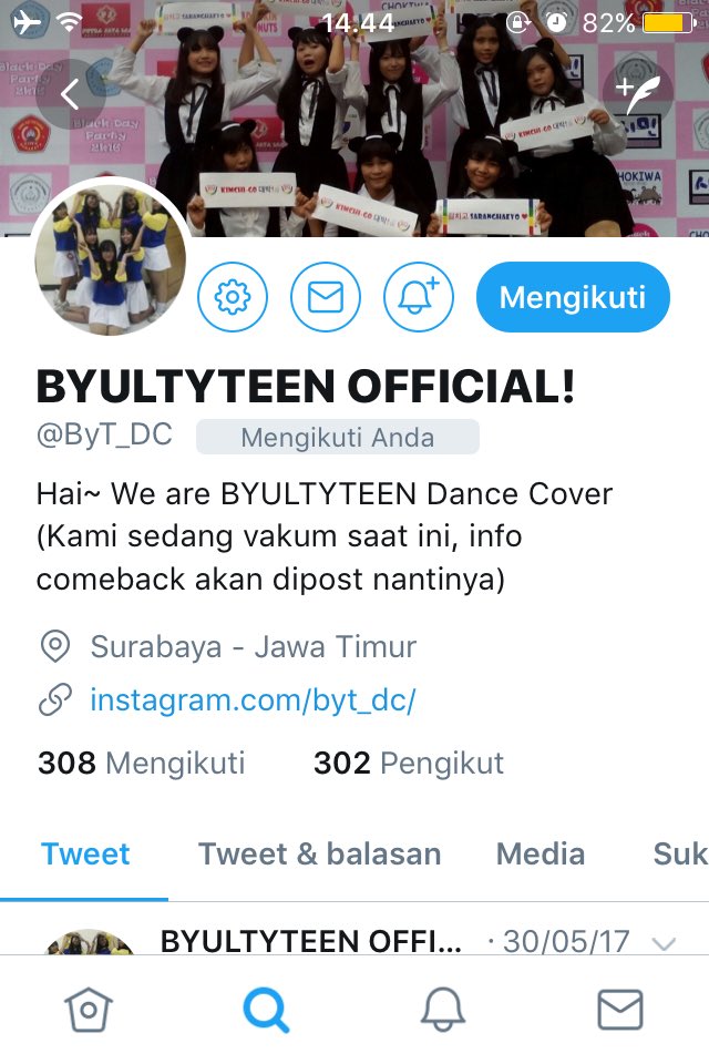 Kuyy kak follow twt BYULTYTEEN... Bakal di update setiap hari loo mulai sekarang, kita bakal comeback loo. SEEU~ Tunggu kita comeback yaa ^^