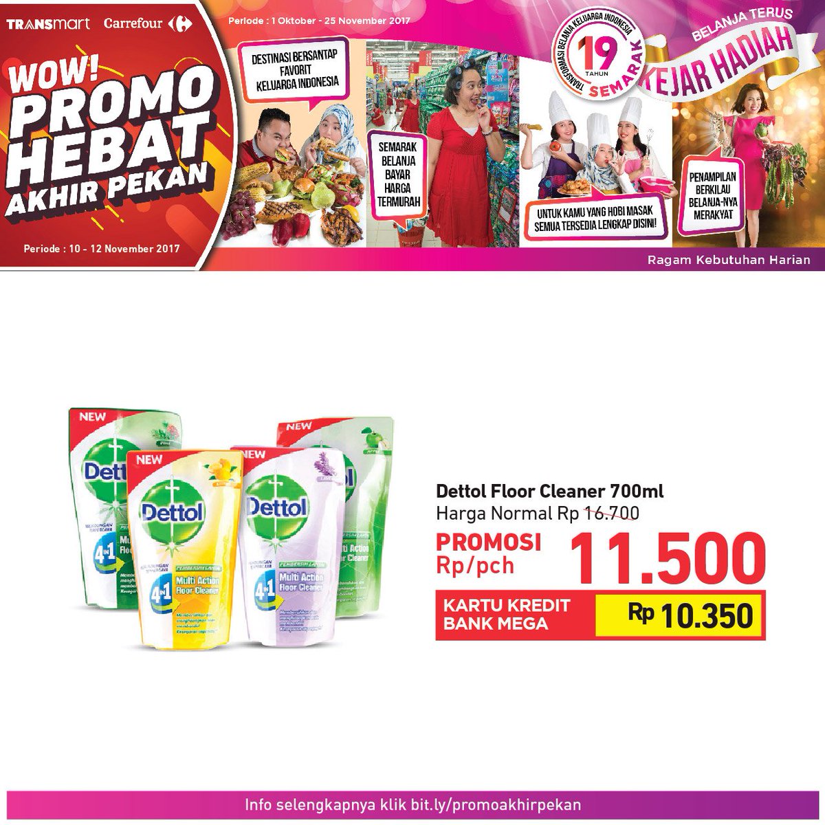 Transmart_IND's tweet photo. Bebaskan lantai rumah dari kuman dan bakteri dengan Dettol Floor Cleaner di #PromoHebatTransmartCarrefour. Klik https://t.co/BweMU7Kwwk https://t.co/58shTdyjeF