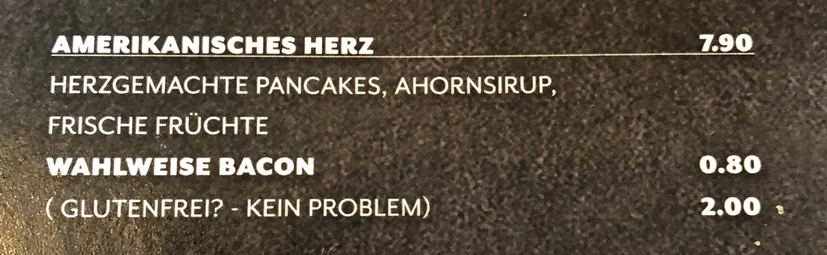 Gluten free? No problem. Just give us 2€ more or eat something else ¯\_(ツ)_/¯