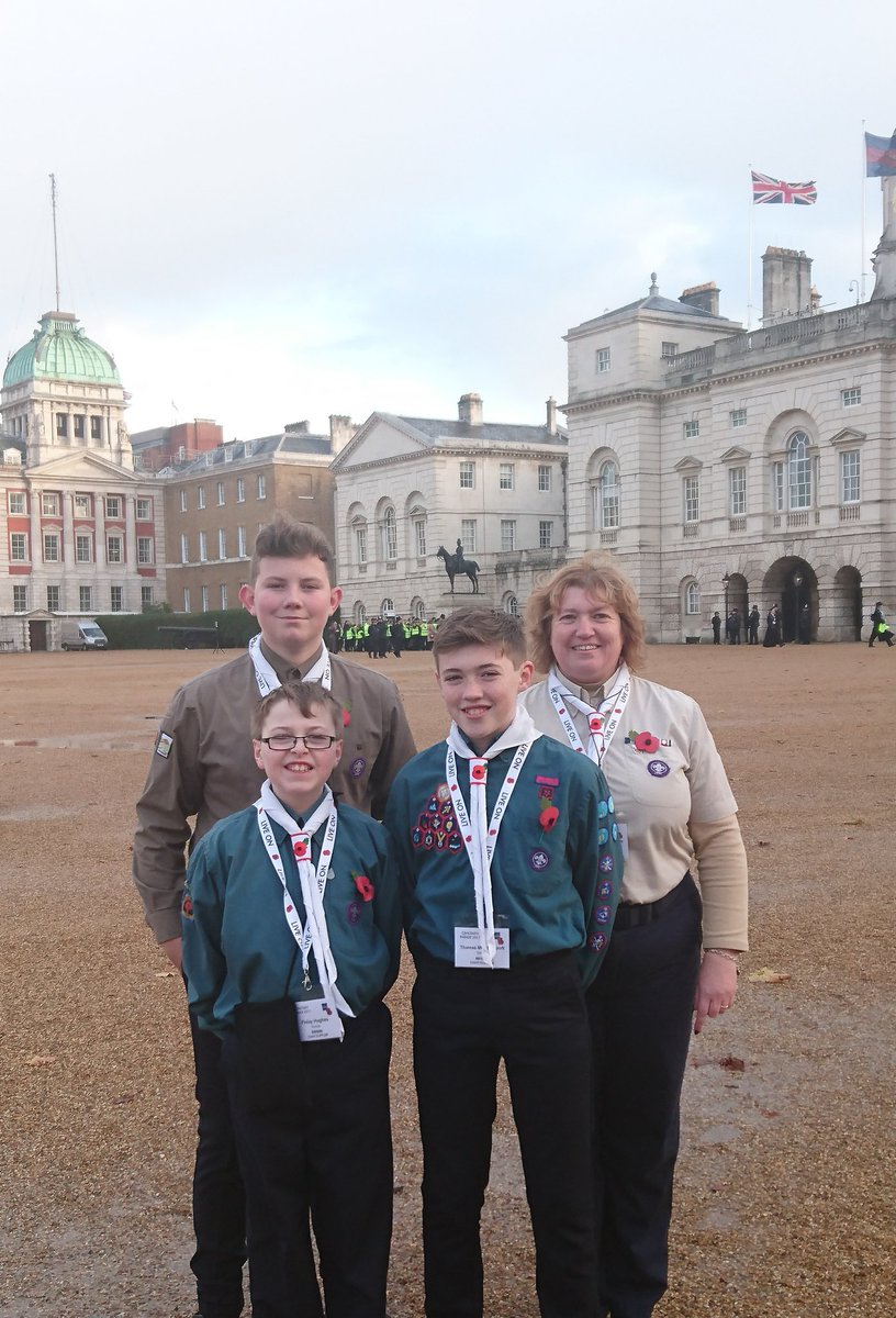 #ASCC staff and pupils representing The Scout Association at the Remembrance Parade in London #gmescouts