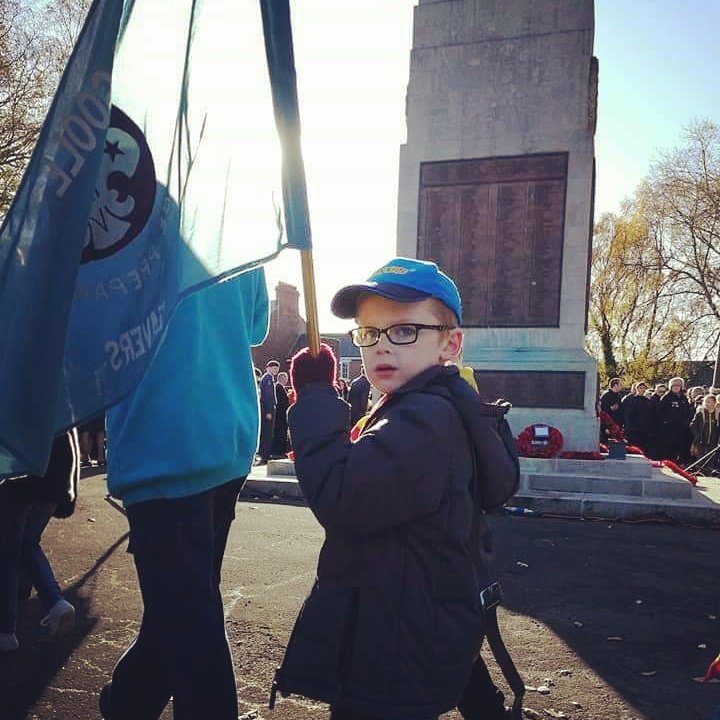 So proud of my boy today. Following mummy's footsteps. 
#aircadets #Beavers #RemembranceSunday #parade