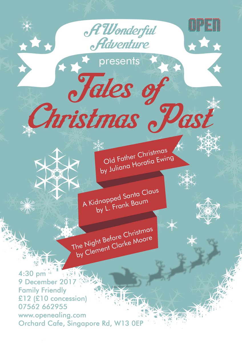 AWAPrd's tweet photo. #TalesOfChristmasPast coming to @Openealing on 9th #December! Get your #tickets from: https://t.co/bfER6BCdRR
Don't miss out on this wonderful #Christmas #adventure for all the #family! There is no time like the present! He he! #Present! 🎁
#ActorsLife #FamilyFriendly
Please RT! https://t.co/2RuksyQDdM