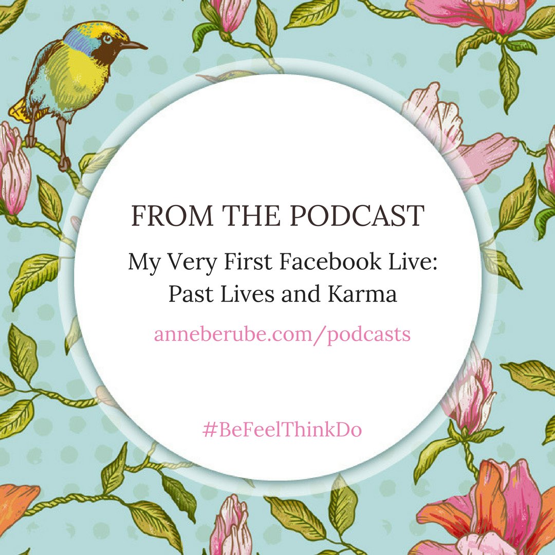 atberube's tweet photo. My Very First Facebook Live: Past Lives and Karma
LISTEN HERE » https://t.co/dJKty8apbt
#BeFeelThinkDo #AnneBerube #Podcast https://t.co/dt7dy8r0X2