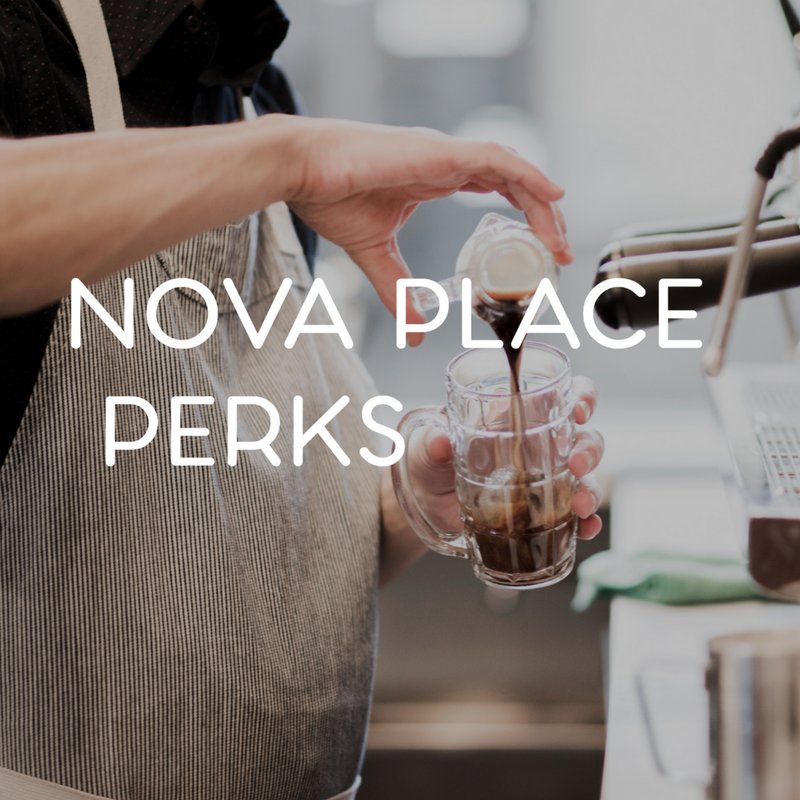 NovaPlace's tweet image. Working here has its #Perks! Check out our #PerksProgram. Need a card? Visit the Management Office M-F 830am-530pm. novaplace.com/perks/