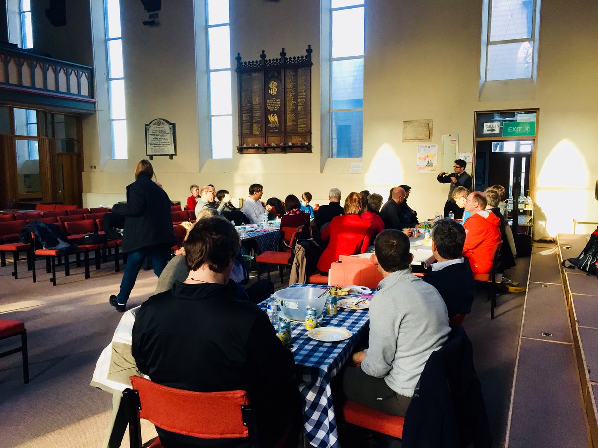 MuellerBSabrina's tweet photo. Very welcoming atmosphere and great worship &amp; lunch at St.John‘s Church! Inspiring thoughts on #churchdevelopment by @edwinharry #ecclesiology https://t.co/Z0IihyaTTV