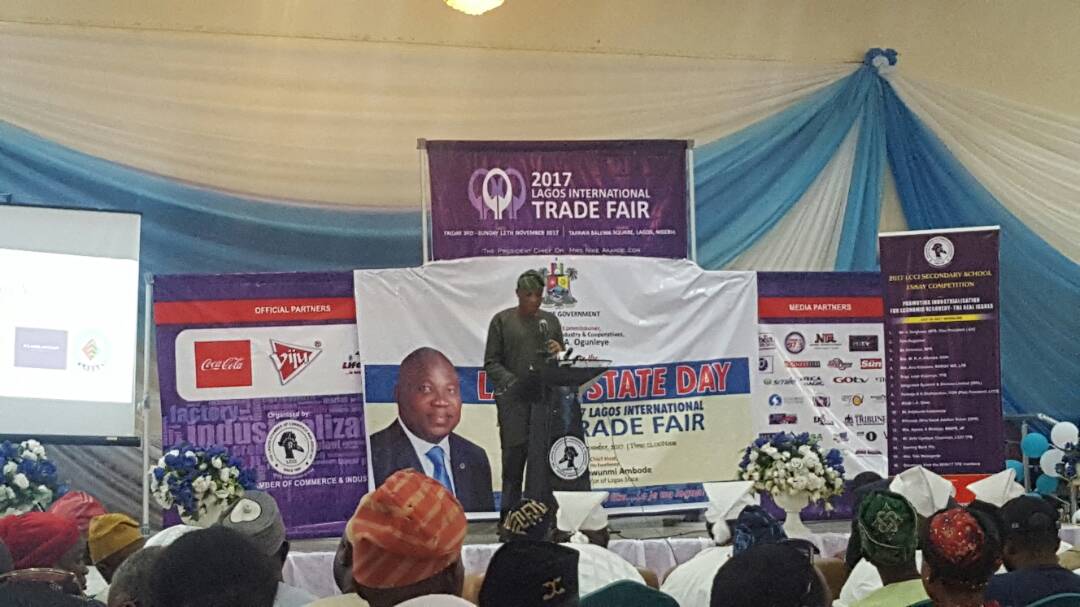 LCCI_LITF's tweet photo. Keynote address by SSG of Lagos Mr Tunji Bello, representing the Governor of @followlasg His Excellency, @AkinwunmiAmbode at the #LagosStateDay, #LagosIntLTradeFair #TbsLagos #LITF2017 https://t.co/voDMjuWXZ5