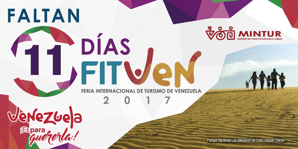 Marlenycdc_'s tweet photo. ¡11 días! La emoción crece a medida que se acerca el día... Trabajamos para brindarte la mejor Feria Internacional de Turismo de Venezuela: #FitVen2017. https://t.co/jVKVEhSzfI