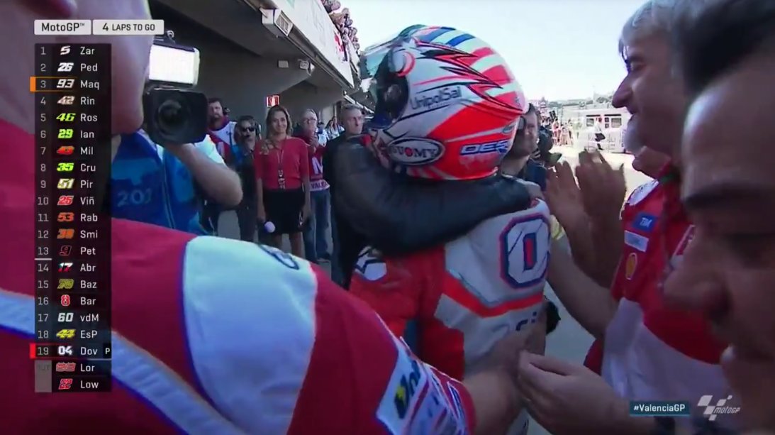 MotoGP's tweet image. It wasn't to be for @AndreaDovizioso as he makes it back to the pits 😕

But what a season from the Italian 👏

#ValenciaGP