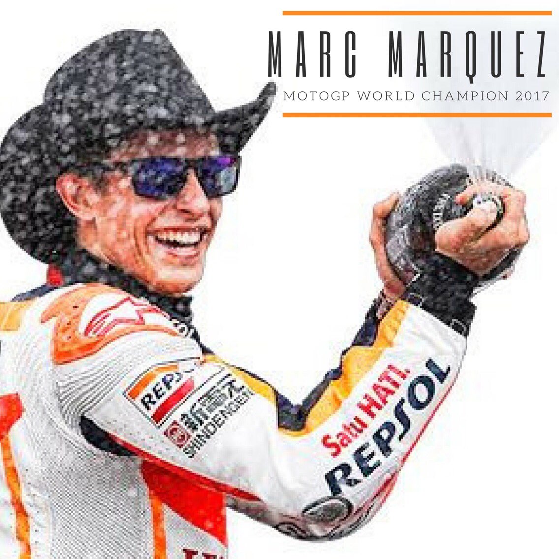marquesistas's tweet photo. MotoGP world champion 2017!!!  Congrats champ!!! You DESERVED to win!! @marcmarquez93 https://t.co/SzBfBTBf4R