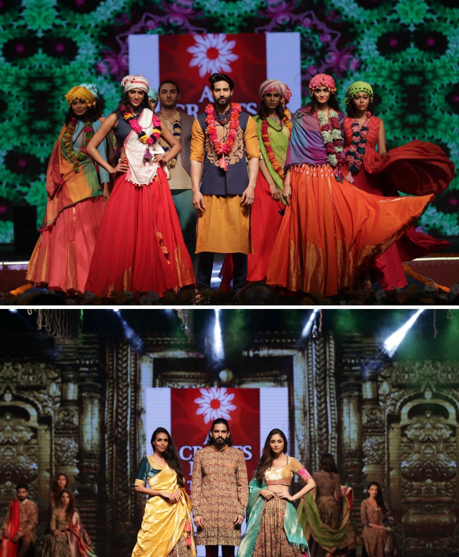 APCraftsMela's tweet photo. Day 4: #Handloom Designs by @shravanstudio with Showstopper @ShubraAiyappa at @APCraftsMela in #Tirupati @Tourism_AP #APCraftsMela https://t.co/nqLwgiJOCg