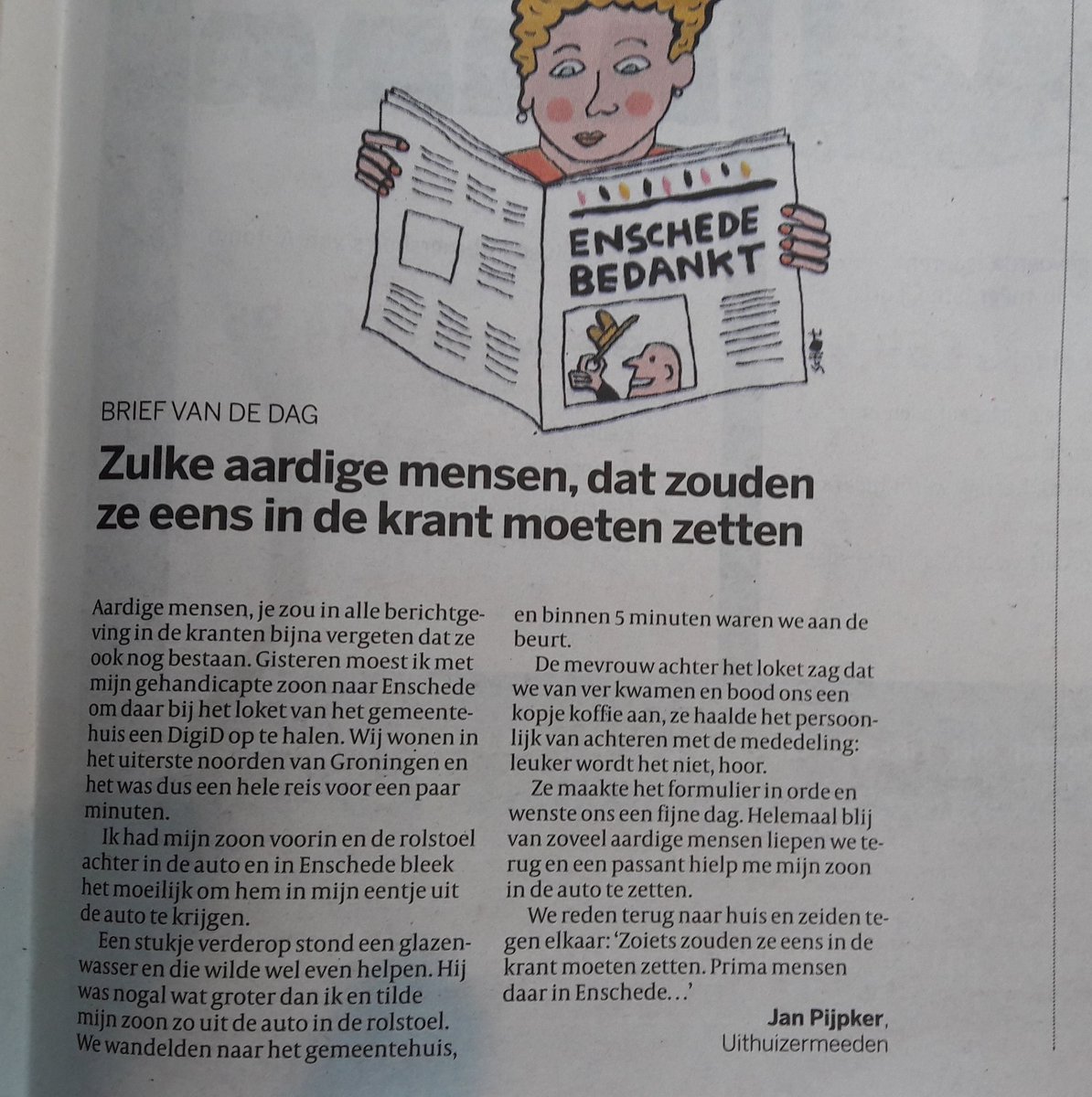 Tegen deze ingezonden brief in de Volkskrant kan geen citymarketing op.