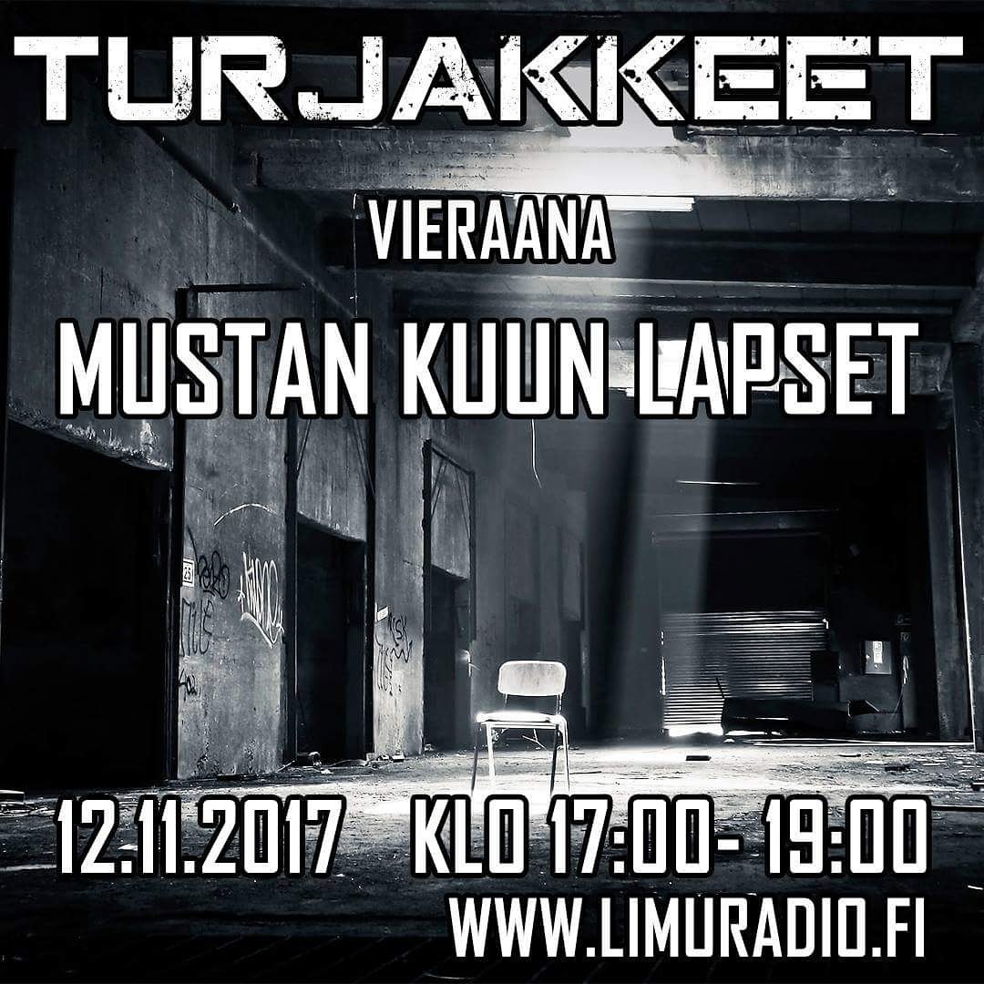 LiMuRadio's tweet photo. Tänään Turjakkeiden vieraana Mustan Kuun Lapset ! Kello 17:00 osoitteessa https://t.co/WYXw6CbFBi tai TuneIn-sovelluksen kautta. @MuKuLa_Official #metalfromfinland #lamk #limuradio #lahti #mustankuunlapset https://t.co/oNoo88CWQl