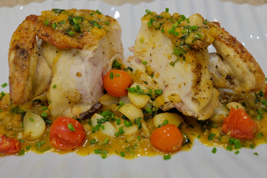 lizskitchen's tweet photo. Spatchcock Roasted Chicken with Garlic Confit and Preserved Lemon https://t.co/dy5xxd8EyD https://t.co/rkYTIAbMCw