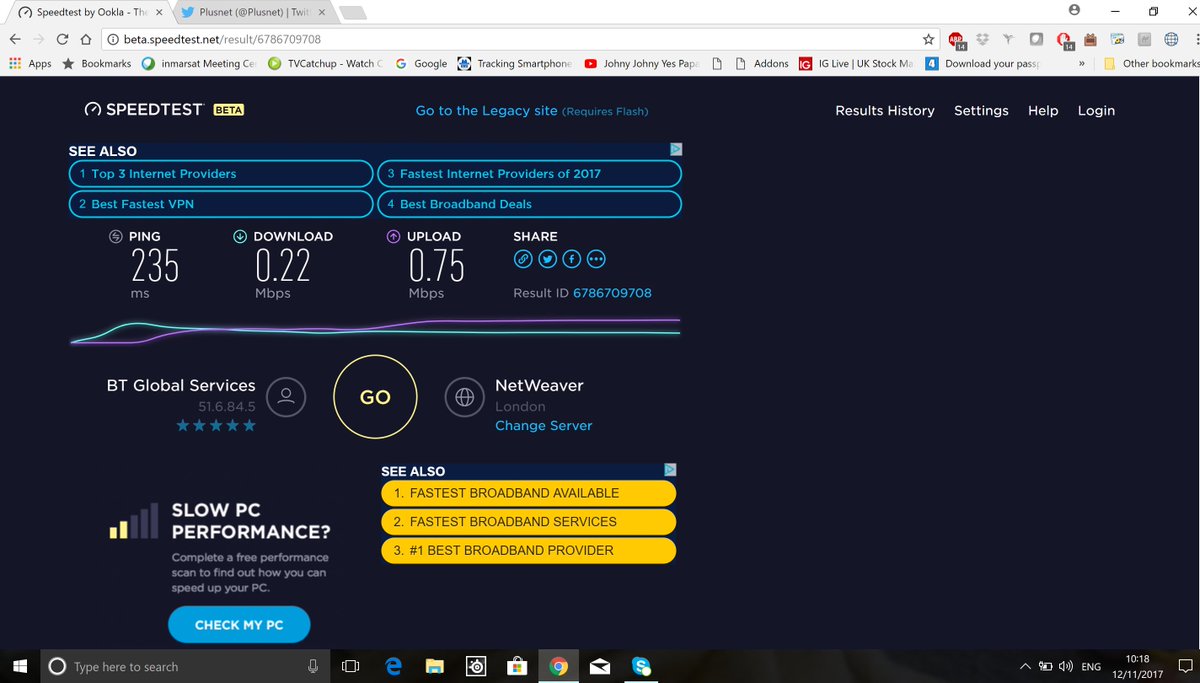 gyaani's tweet photo. @broadbandgenie New plusnet conection been on it for month now. complaining about the speed does not help. Waiting on call for an hour is addon. Great speed promised but this what i get https://t.co/ujmbZ2LxzJ