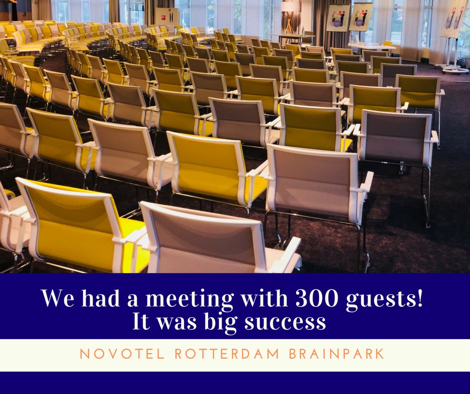 We had a big meeting with 300 guests. Would you like to book your meeting? There is a lot possible in our hotel. #Meeting #Brainpark