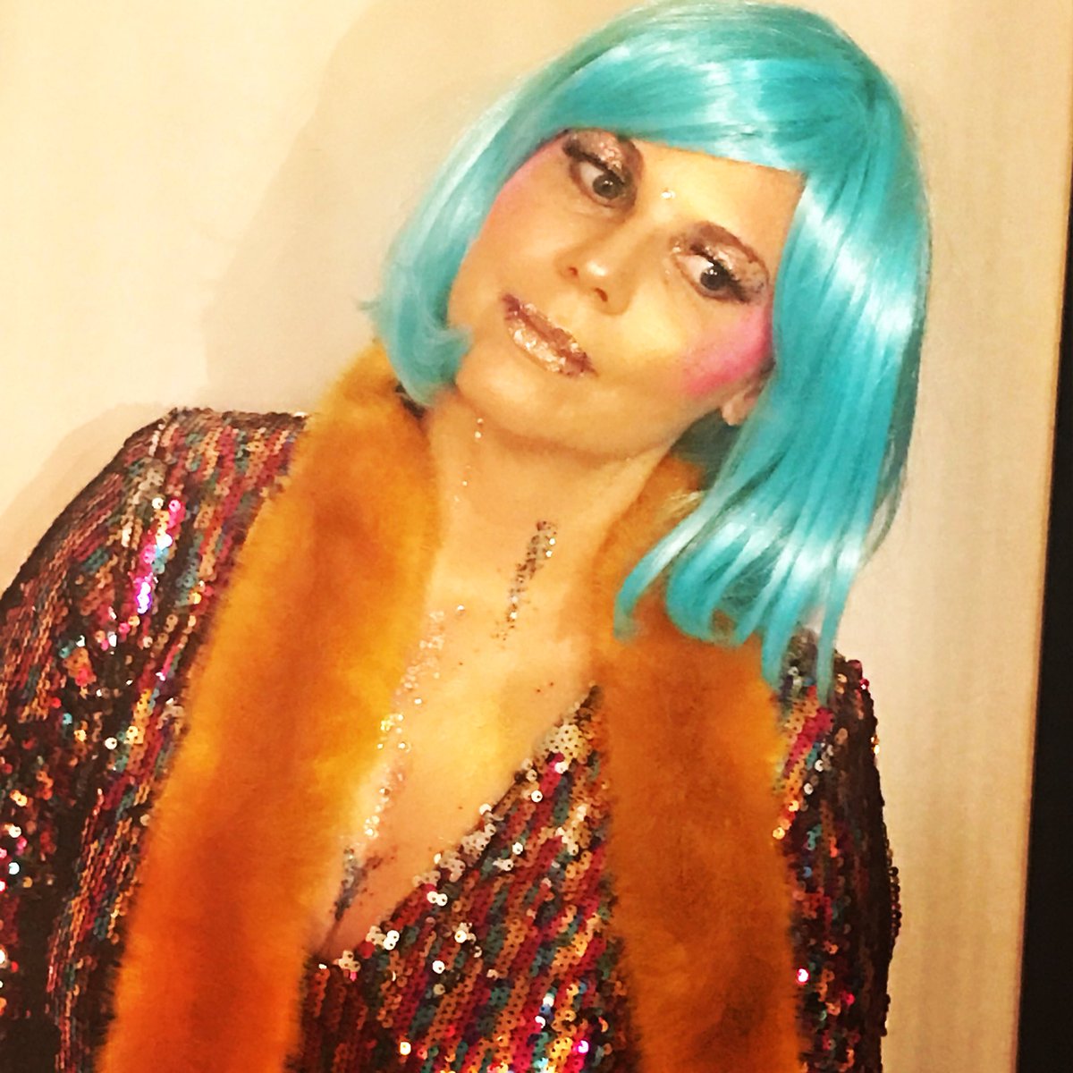 Lucifer &amp; glittery disco babe! #facepainting #fancydress #facepainter #london #adultfacepainting #party #events #glittermakeup