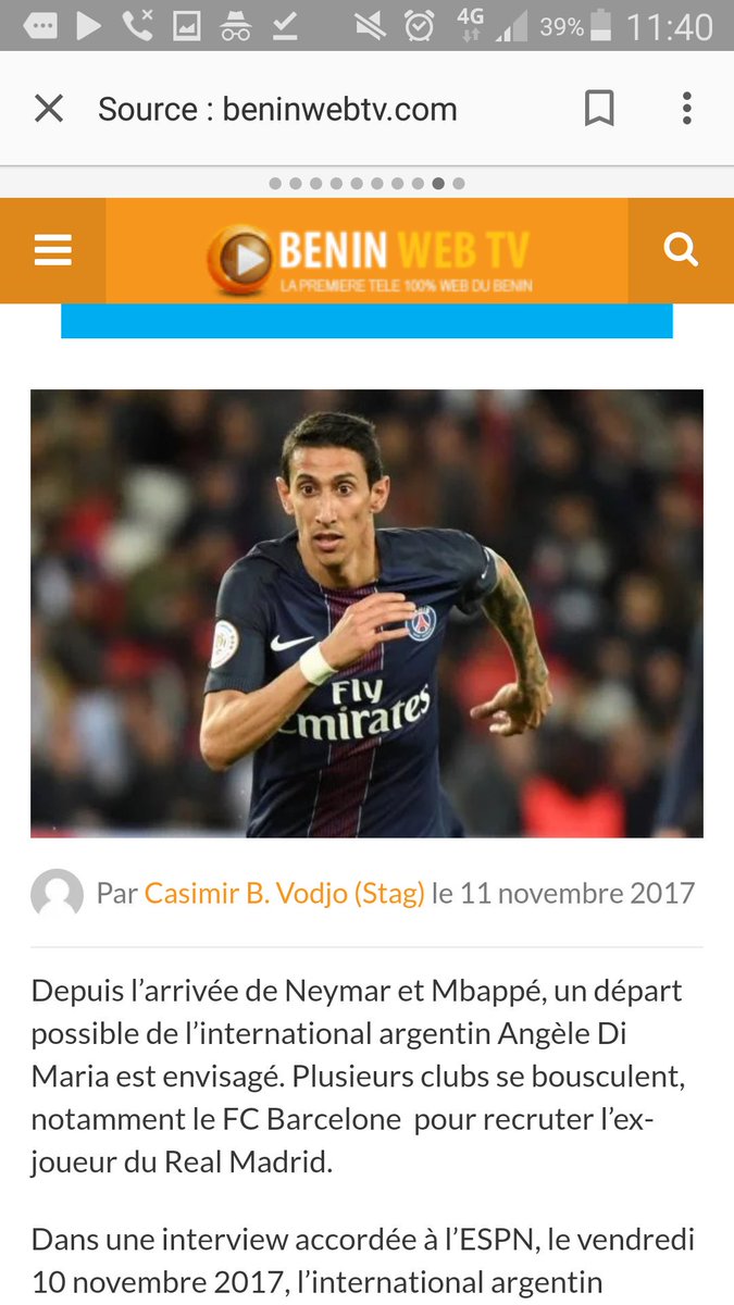 Dimaria serait la Prochaine Recrue du FcBarca.