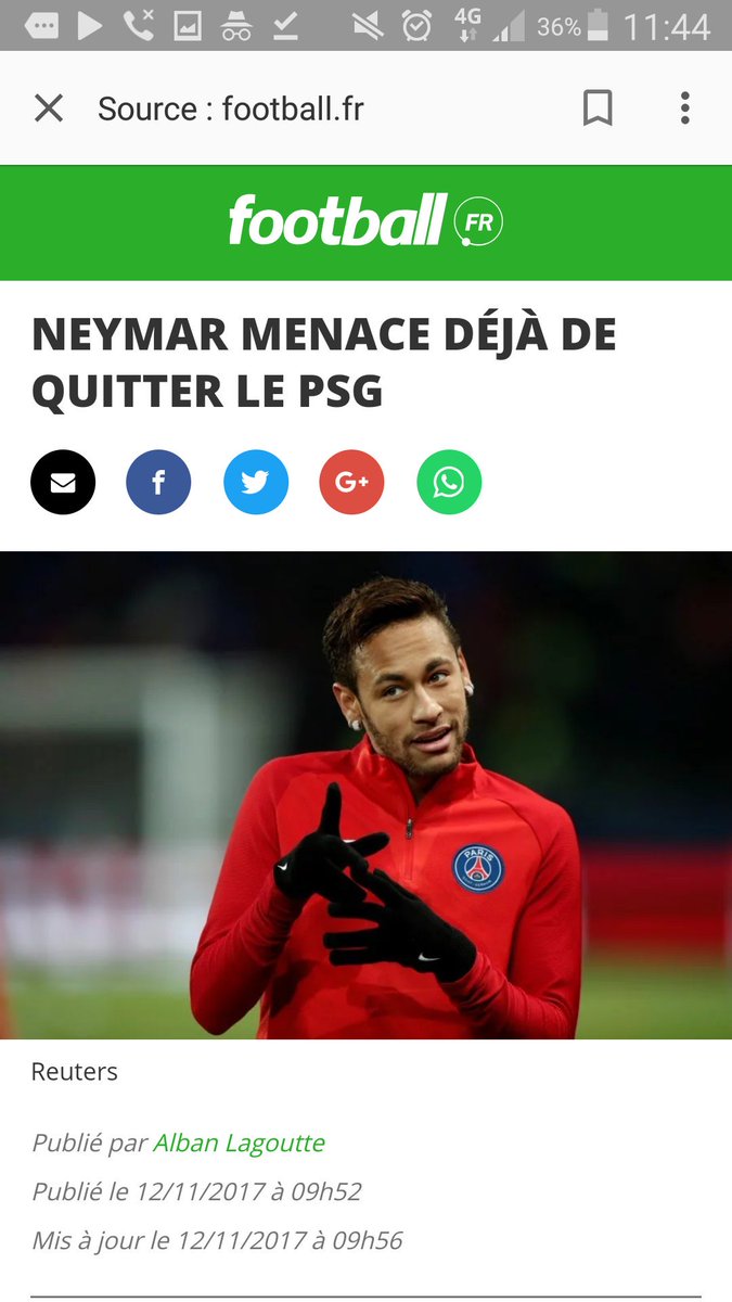 Neymar près à Quitte le Psg.