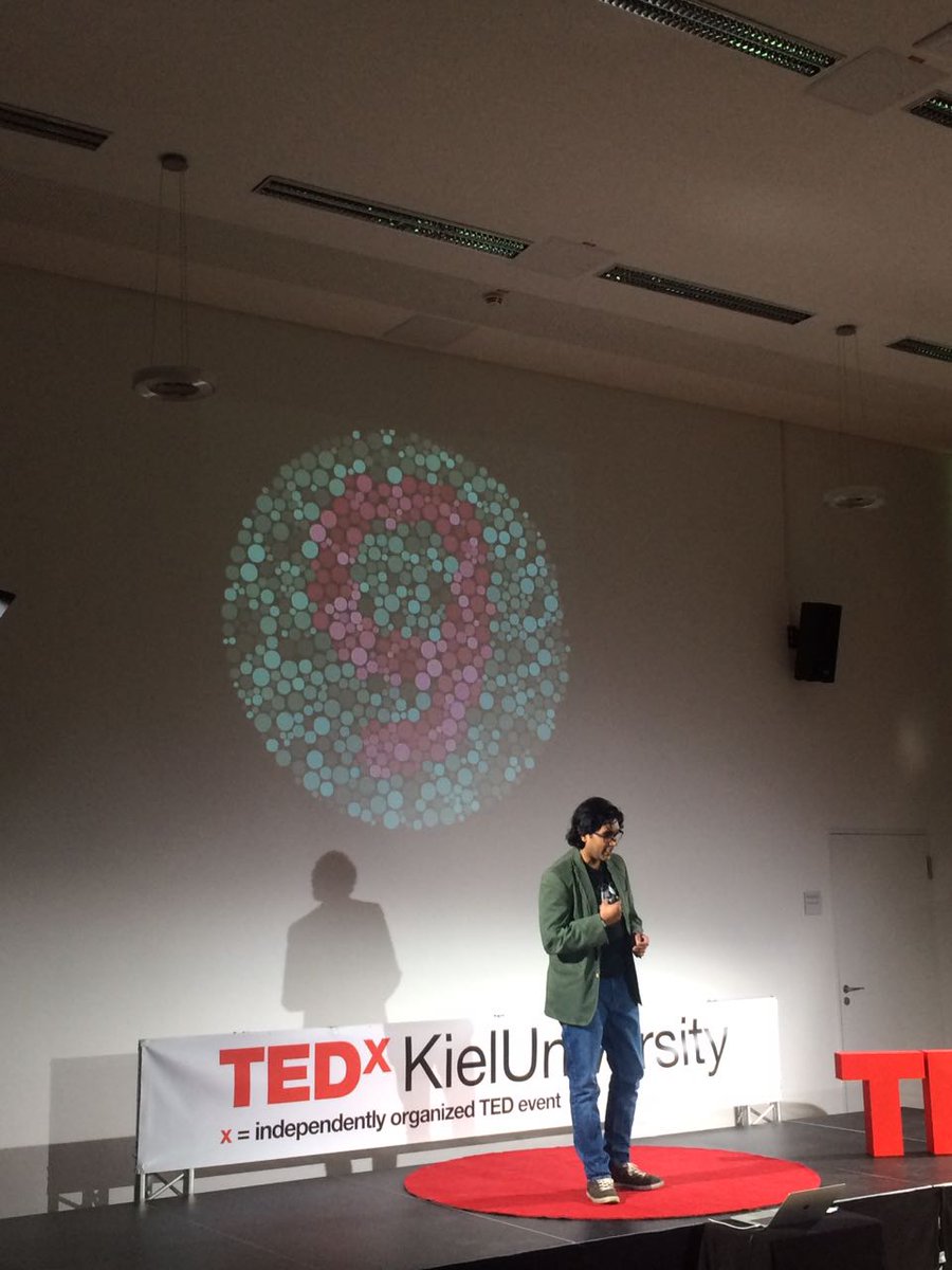 TEDxKielUni's tweet photo. Whats the number in the picture? If you cannot tell, our speaker Asfand Farooqi can't, either. He's partly colorblind.
But he is an passionate photographer anyway! Inspiring story, thank you Asfand!
#coloryourmind
#tedxkieluniversity
#tedxkieluni https://t.co/ppvVSA6eAv