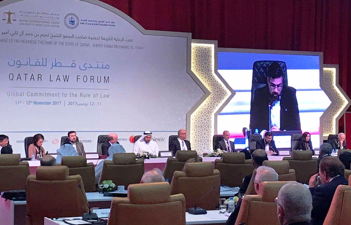 i21CQ's tweet photo. @i21CQ VP, Sam Sasan Shoamanesh @QatarLawForum #QLF2017: #modernslavery is a global challenge; combating it must be on #globalagenda & 2 have real impact, a strategy of coordinated collaboration among relevant actors is required! @LiechtensteinUN https://t.co/LqsW7C07JR