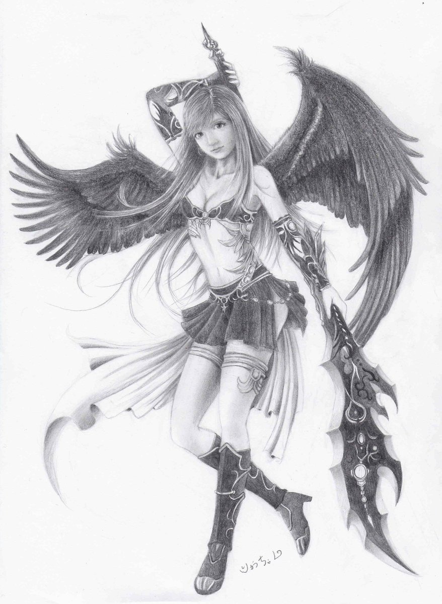 りゅうちゃん 幻想絵師 בטוויטר 堕天使 鉛筆で描いてます 創作クラスタと繋がりたい 絵描きさんと繋がりたい 絵師さんと繋がりたい イラスト基地 拡散希望rtおねがいします 少しでもいいなと思ったらrt